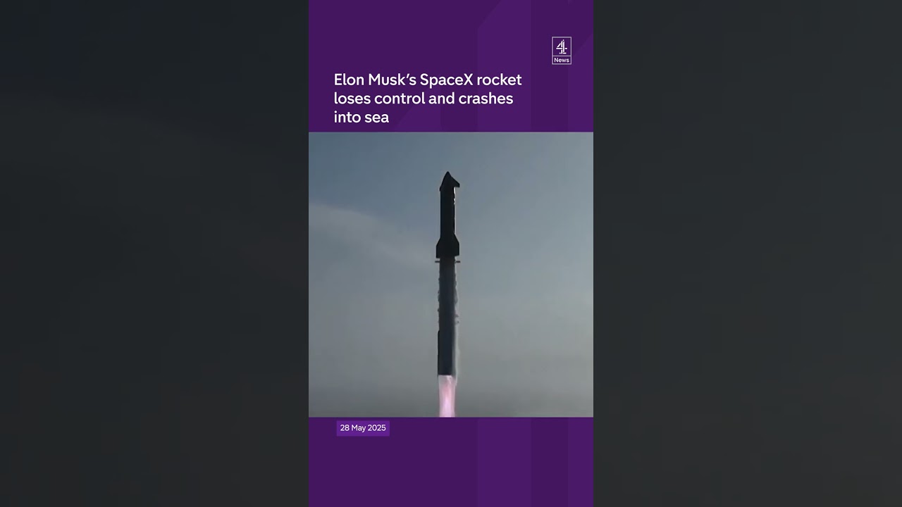 Elon Musk's SpaceX rocket loses control and crashes into sea