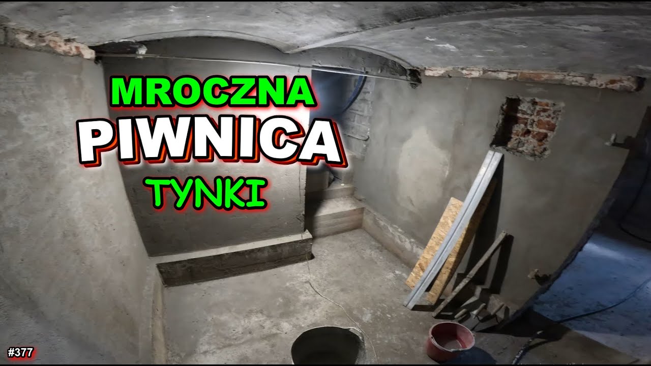 REMONT PIWNICY, SKROBANIE TYNKU, TYNKOWANIE ŚCIAN, REMONT STAREGO DOMU, VLOG, BUDOWA #377