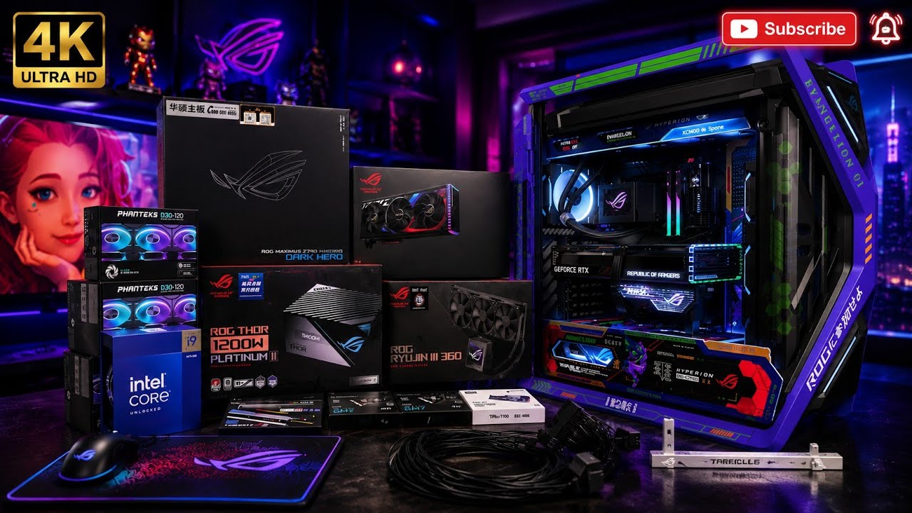 DREAM ASUS ROG RTX 4090 | INTEL i9-14900K GAMING PC BUILD | ASUS ROG Hyperion GR701