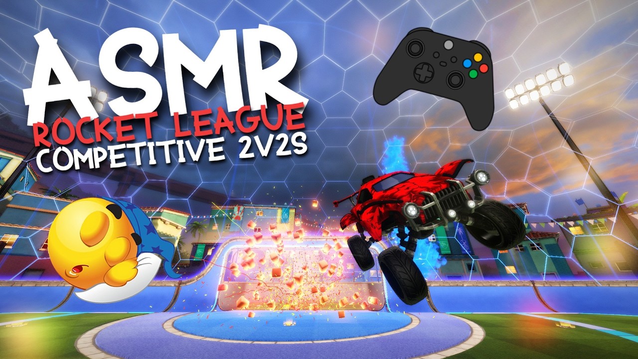 Rocket League ASMR 😴 Competitive 2v2s 🎮 Calm Whispering/Controller Sounds