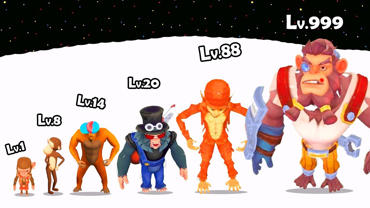 Apes Evolution Gorilla Run - Max Level Up Evolve a Monkey into a Giant Gorilla | All Levels