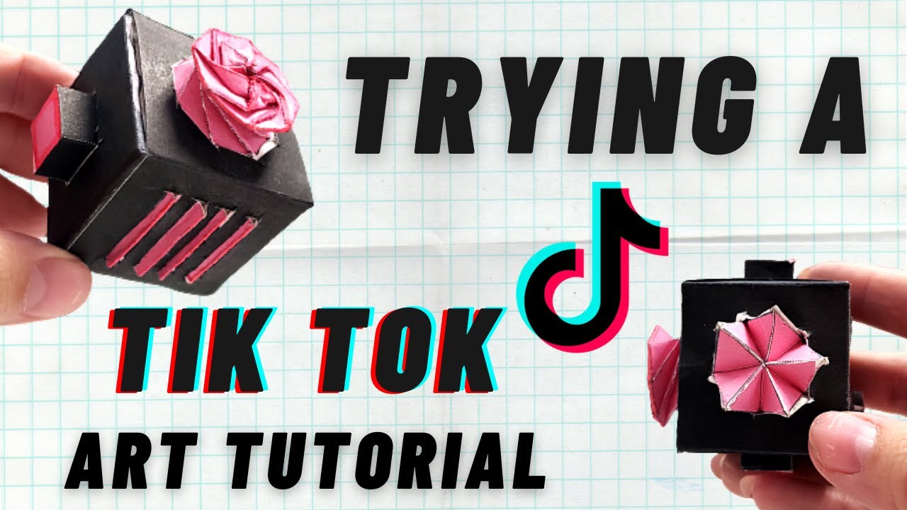 Following a TIKTOK ART TUTORIAL | Paper Fidget Cube by Karagamii