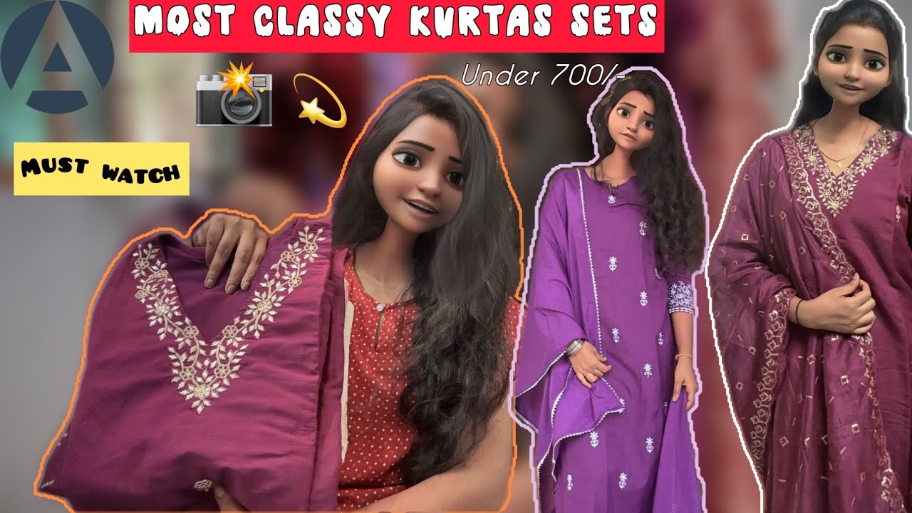 ✨ Classy 3-Piece Sets from Ajio under 700/-🤑❤️✨ #ajiofinds #kurtaset #budgetshopping