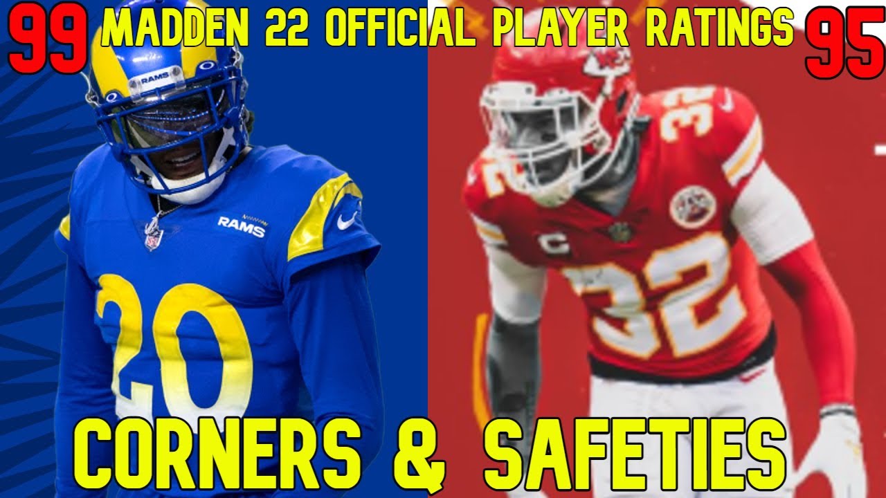 📈OFFICIAL MADDEN 22 PLAYER RATINGS & REACTION📉! Top 10 Safeties, Cornerbacks & a New 99 Club Member
