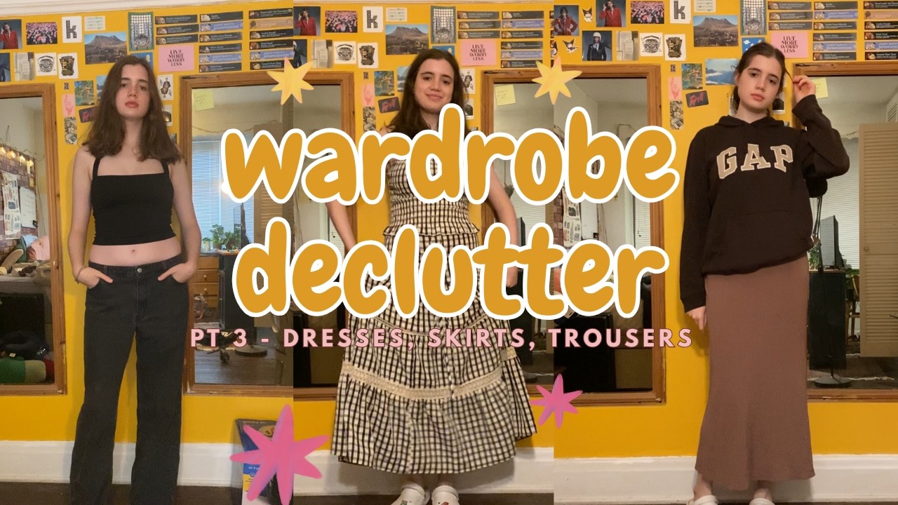 Trying on Everything in my Wardrobe - Closet Cleanout Pt. 3 -  Trousers, Dresses, Skirts