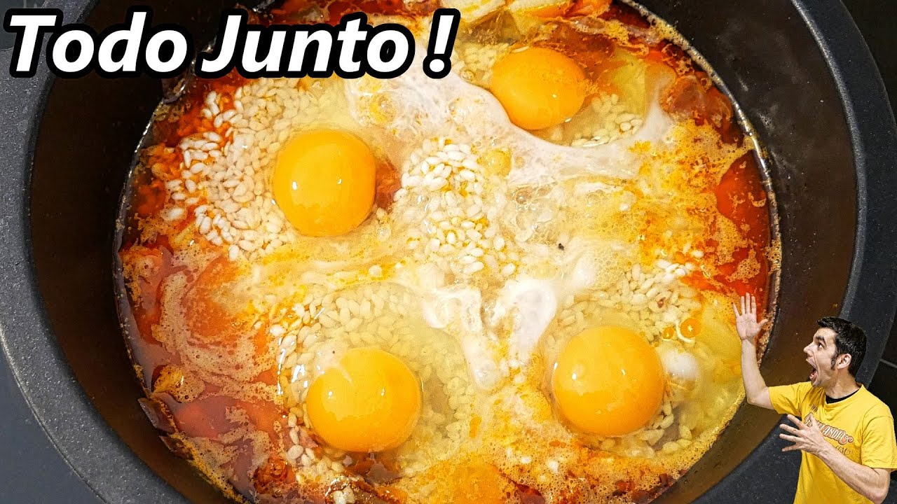 ¿SABÍAS que el ARROZ se puede COCINAR ASÍ? 😍🥘😋Arroz con huevos y verduras TODO JUNTO!😍🥘😋