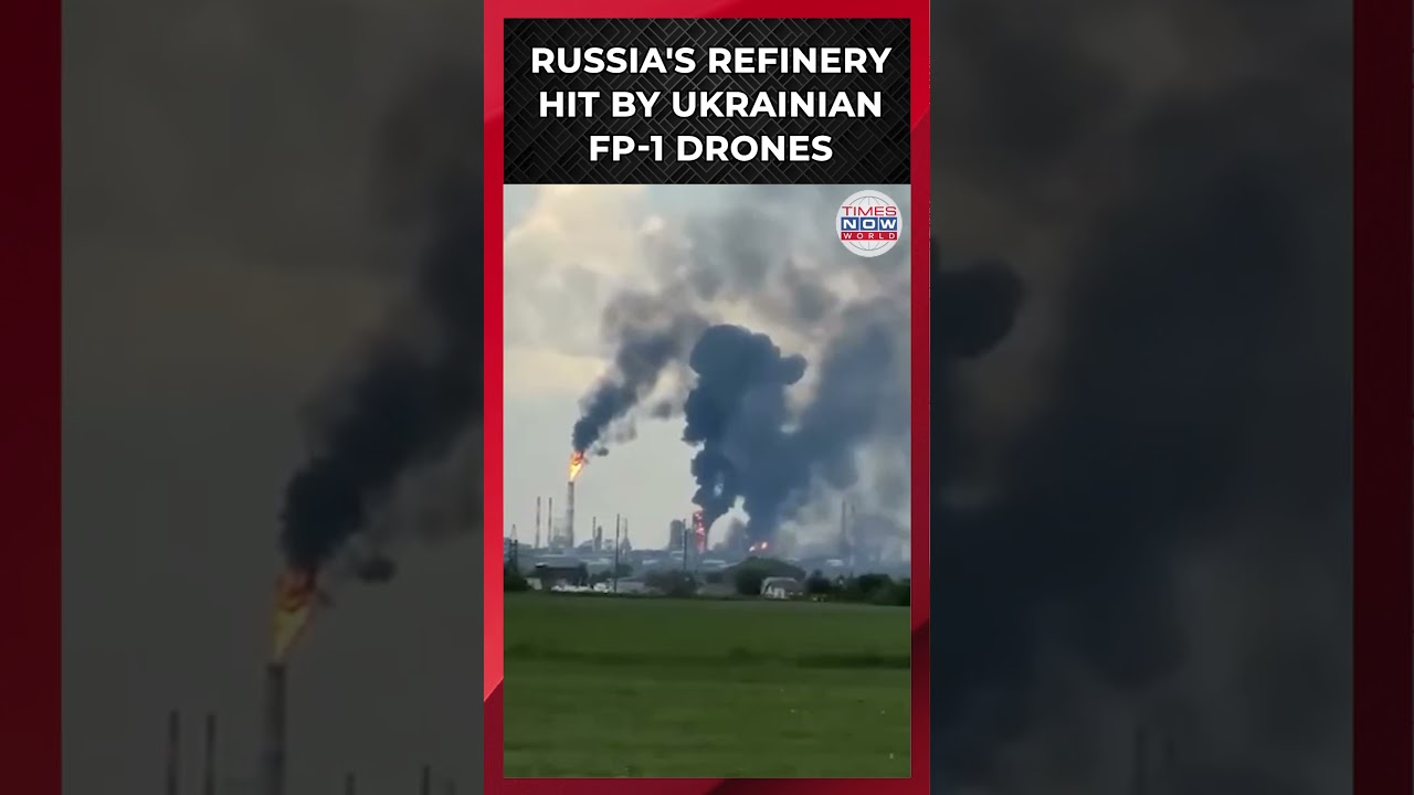 PUTIN'S OIL GIANT HIT? Ukraine Drones Ignite Massive Fire at Omsk Refinery | Times Now World