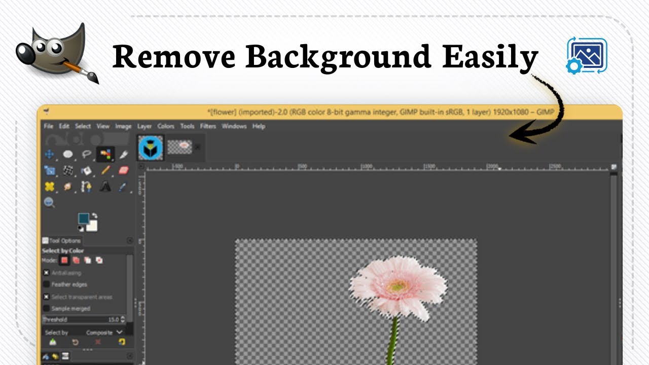 Как удалить фон изображения в GIMP (Быстрая маска)