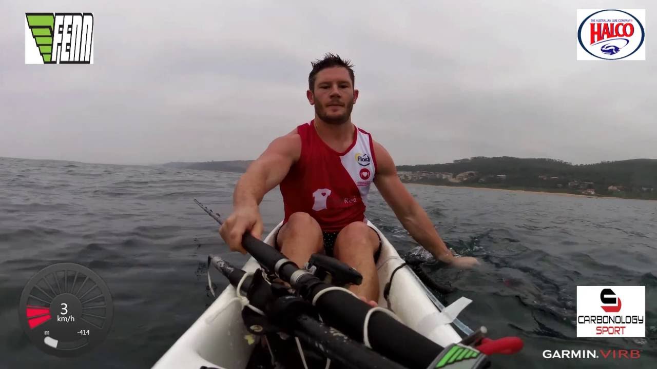 This is what happens when you take a fishing rod with you on a surfski.