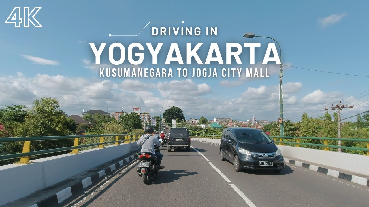 Driving from Kusumanegara to Jogja City Mall on a Great Sunny Day - Yogyakarta 4K