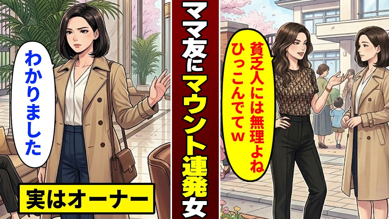 【漫画】元読モでチヤホヤされてきた女の末路。ママ友を見下す勘違い主婦…夫のカードで支払った結果