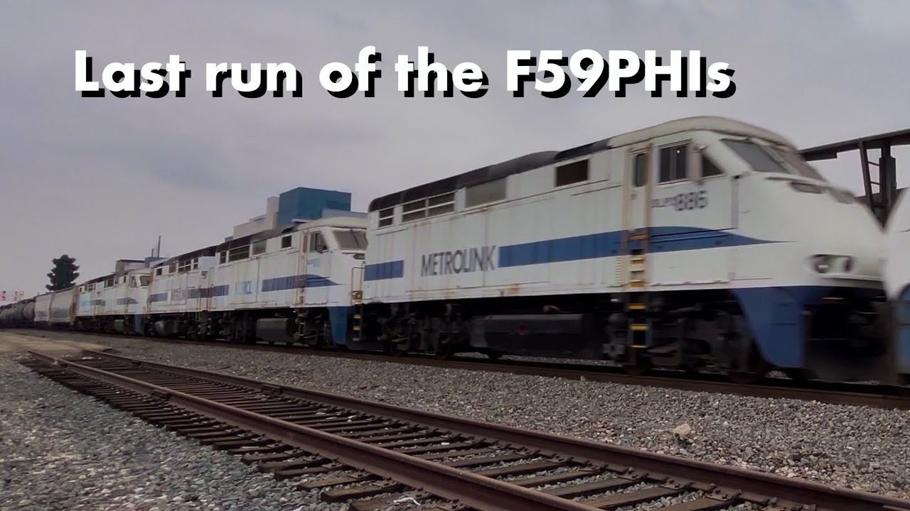 Metrolink Funeral Train and Other Trains at Fullerton