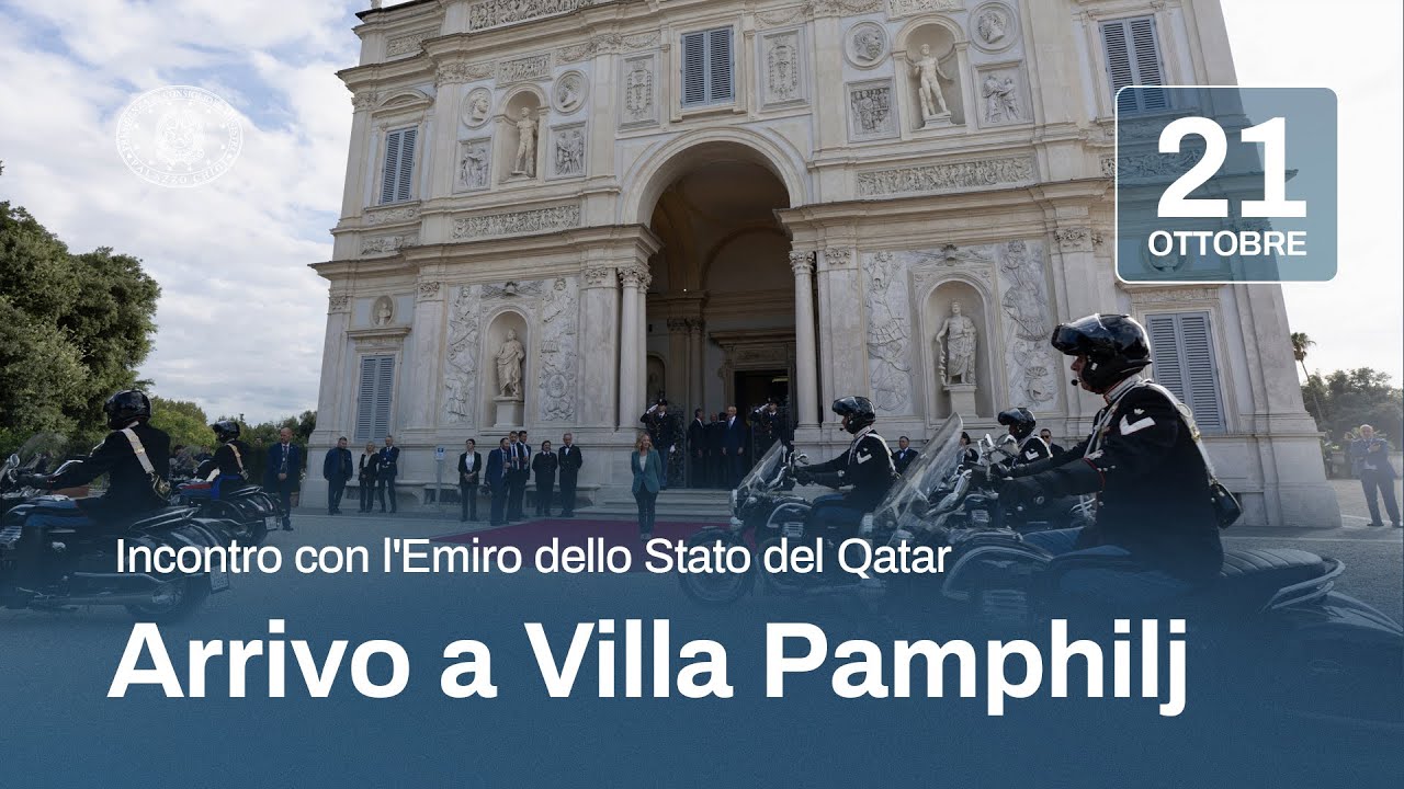 Il Presidente Meloni incontra l'Emiro dello Stato del Qatar