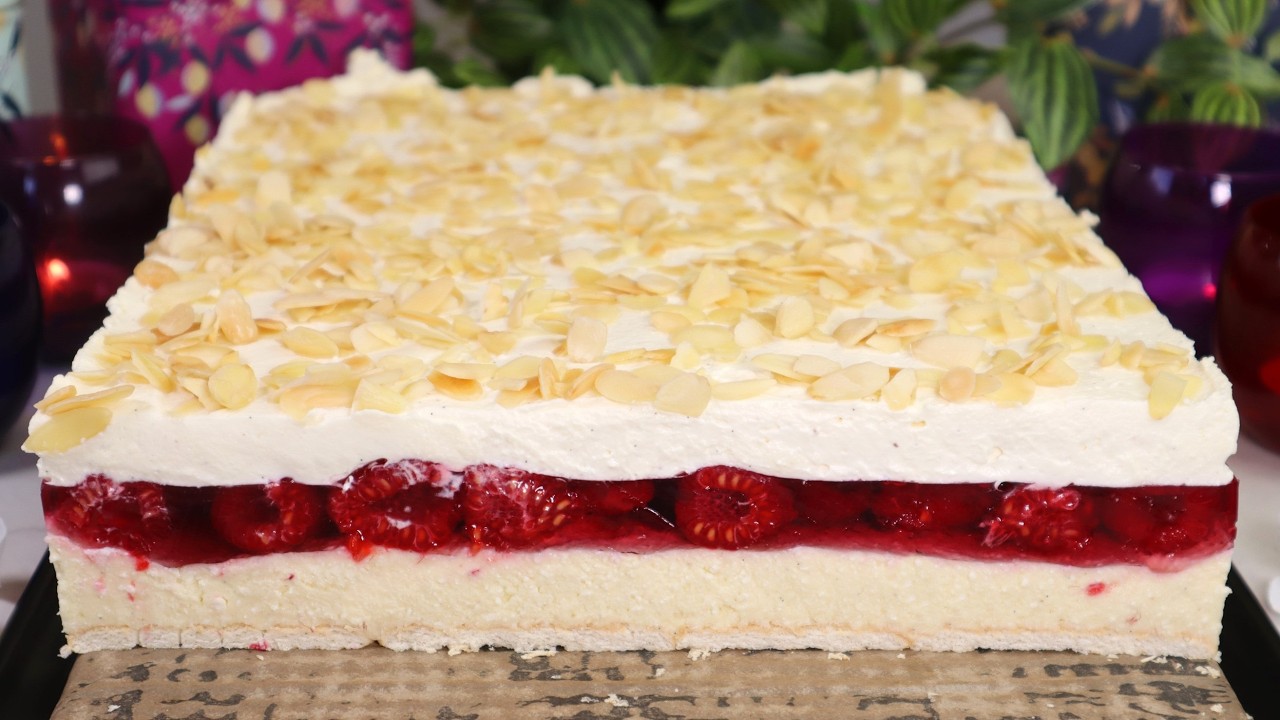 Sernik malinowa chmurka bez pieczenia