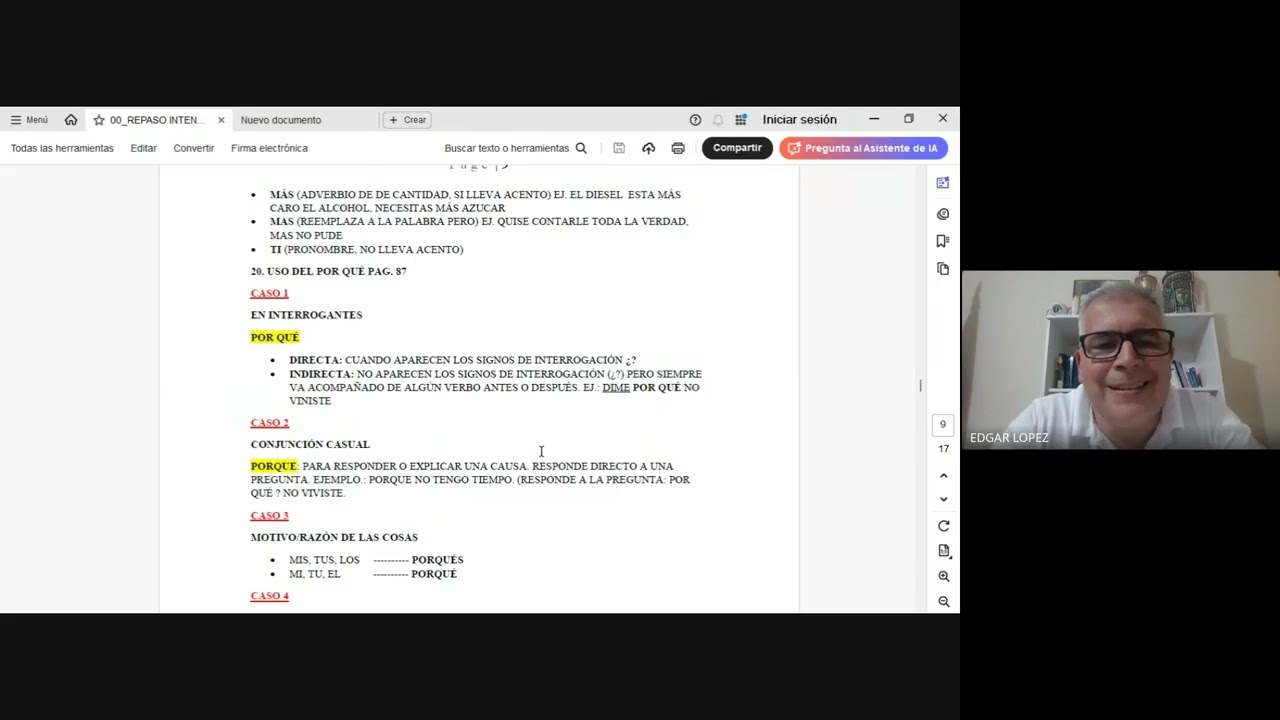 Clase de repaso de castellano  25/02/2026