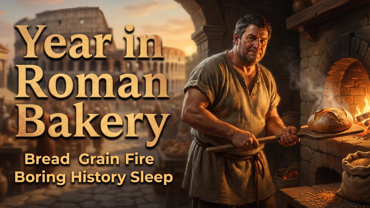 A Year in an Ancient Roman Bakery Daily Bread Making with Grain and Fire  Boring History for Sleep