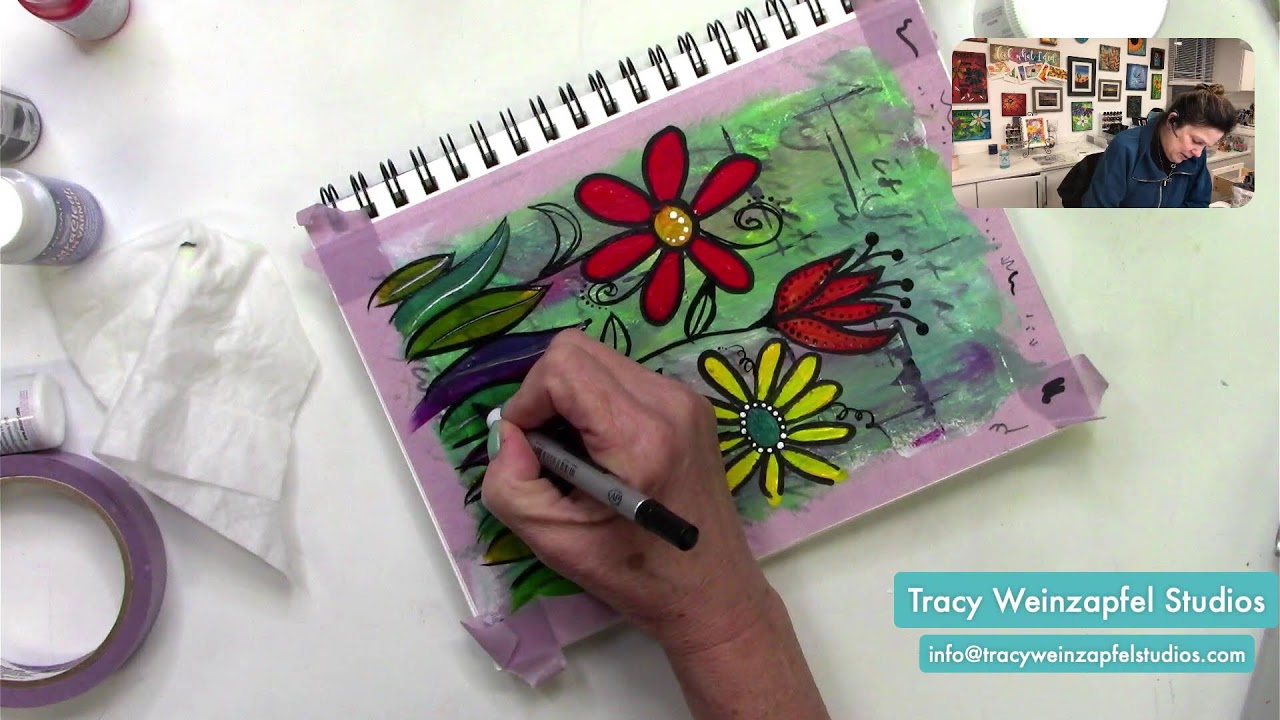 Sunday in the Studio....Bold Watercolor Wildflower Challenge starts tomorrow!