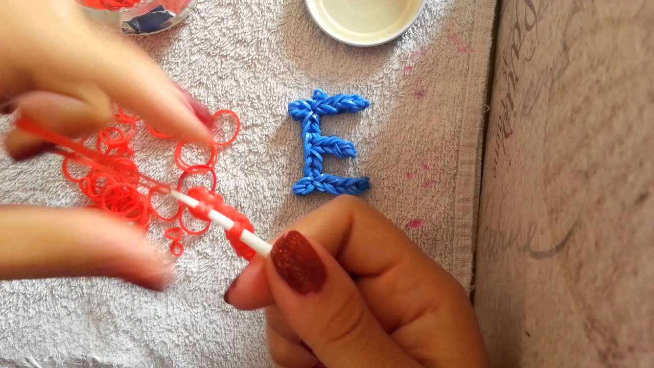 lettera E con gli elastici 💕💕