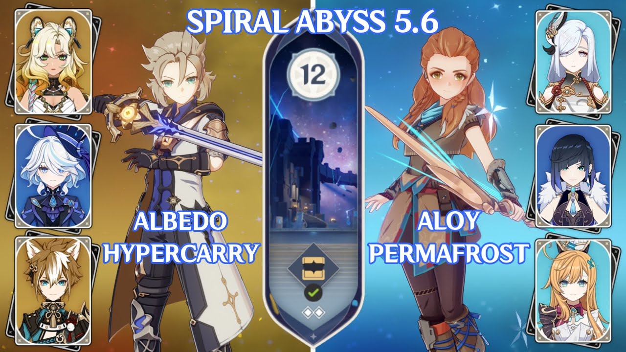 Albedo Hypercarry & Aloy Permafrost | Spiral Abyss 5.6 | Floor 12 - 9⭐