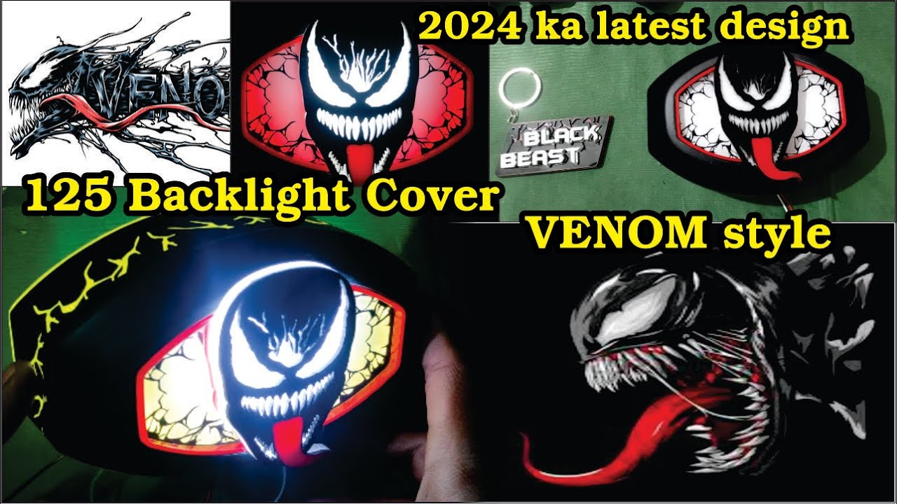 honda 125 bike backlight 2024 latest design . venom style . amjad decoration master