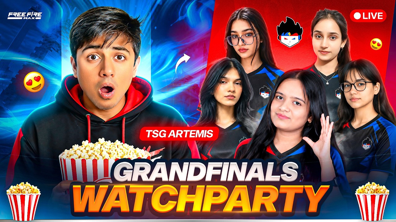 🛑FREE FIRE TSG NEW GIRLS LINEUP 😵&zwj;💫WATCHPARTY GRAND FINALS🏆 CHAMPION RUSH LIVE - TSG MANN