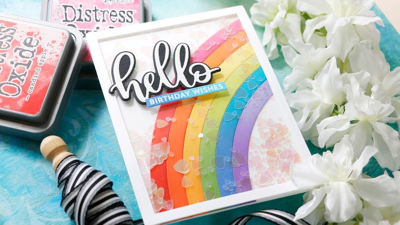 Creative Spark with Laura Bassen - Rainbow Bright Shaker Card