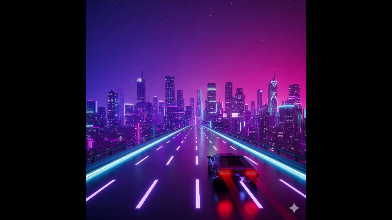 AI Night Drive Mix 🌌 | Synthwave & Chillwave Playlist for Neon Highways and Midnight Escapes