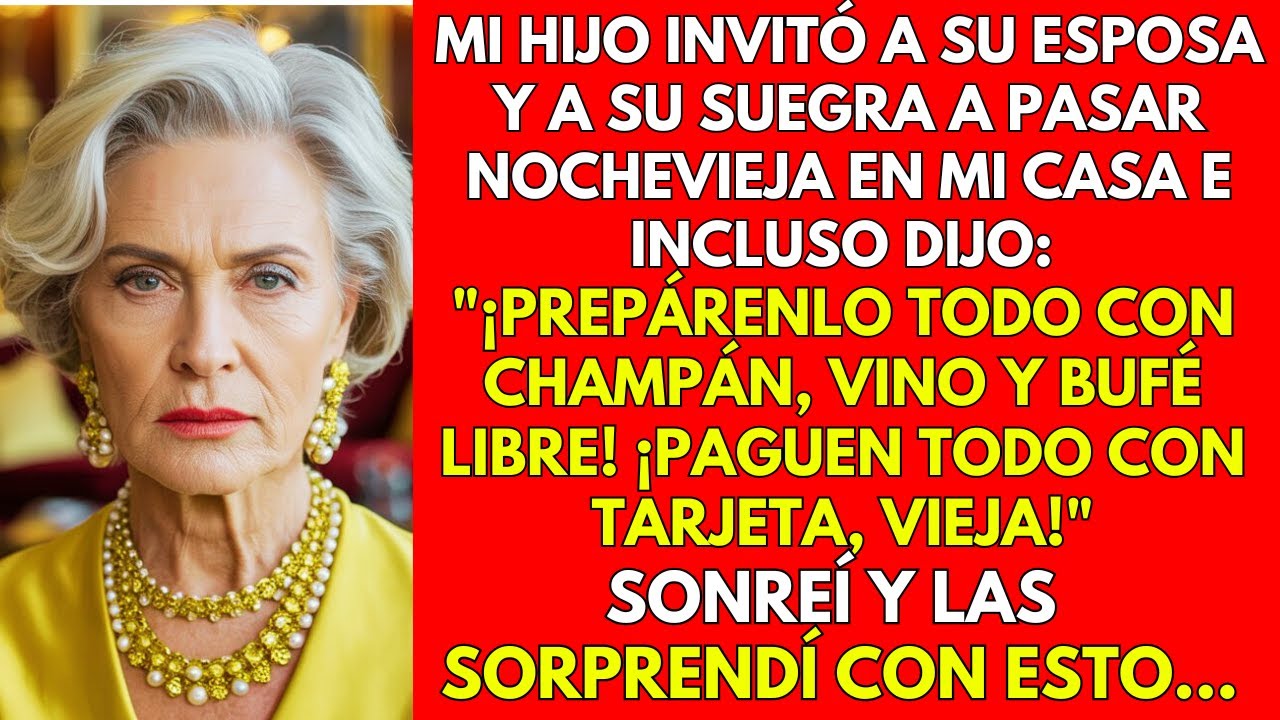 MI HIJO INSISTIÓ EN PASAR LA NOCHEVIEJA EN MI CASA CON SU ESPOSA Y SU SUEGRA, USANDO MI TARJETA