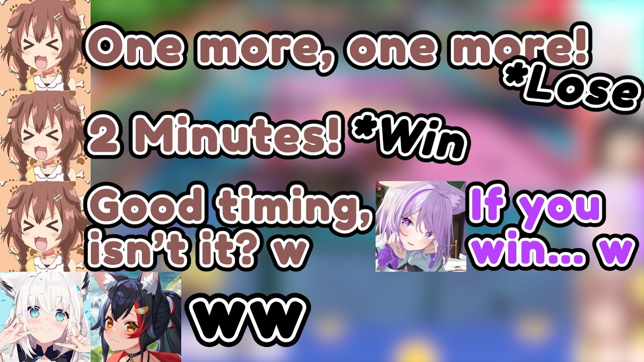 Korone Refuses to End the Stream before She Wins w【Hololive Clip】