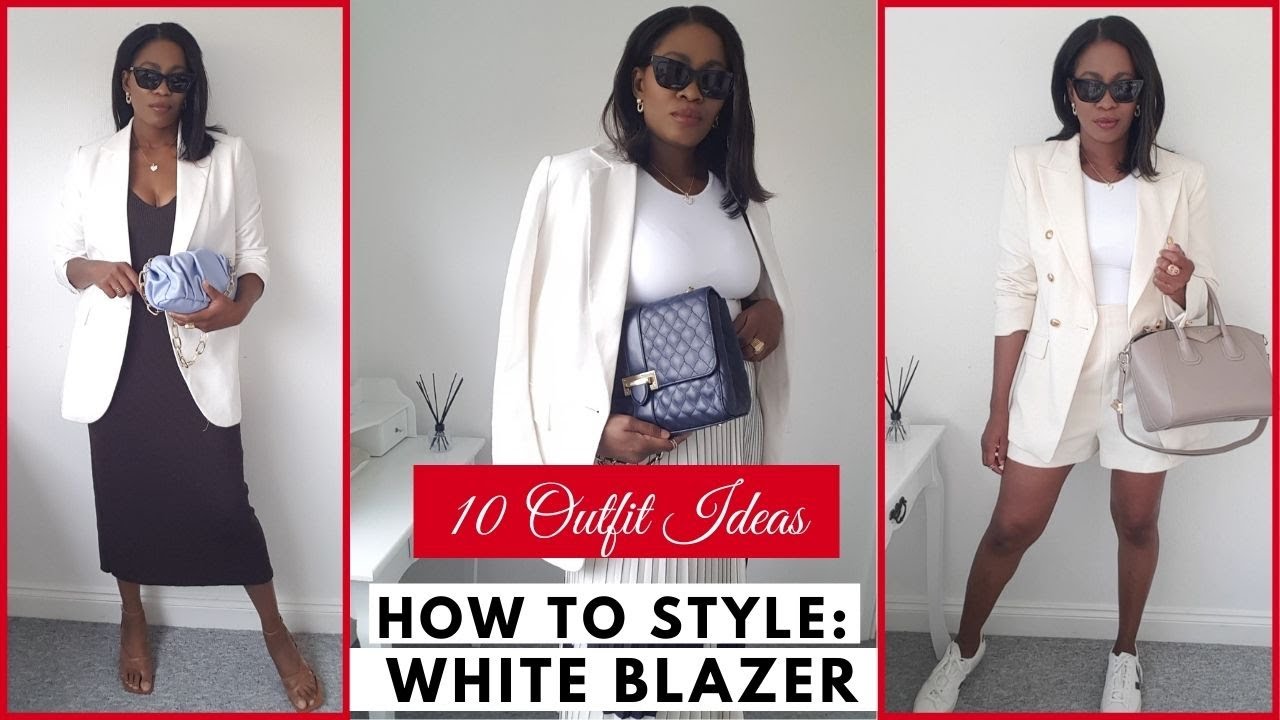 HOW TO STYLE A WHITE BLAZER AUTUMN LOOKBOOK 2021 | WHITE BLAZER OUTFIT IDEAS | The FHAB Life
