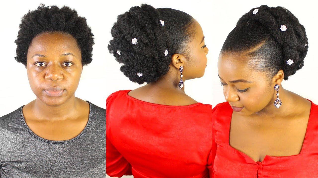 FAUX UPDO ON NATURAL HAIR