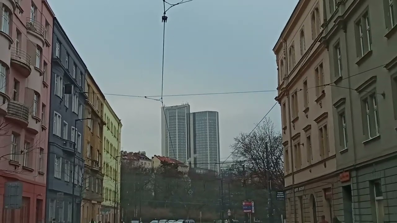 605. 21 12 25. Praha 4 . Маршрут трамвая 18.