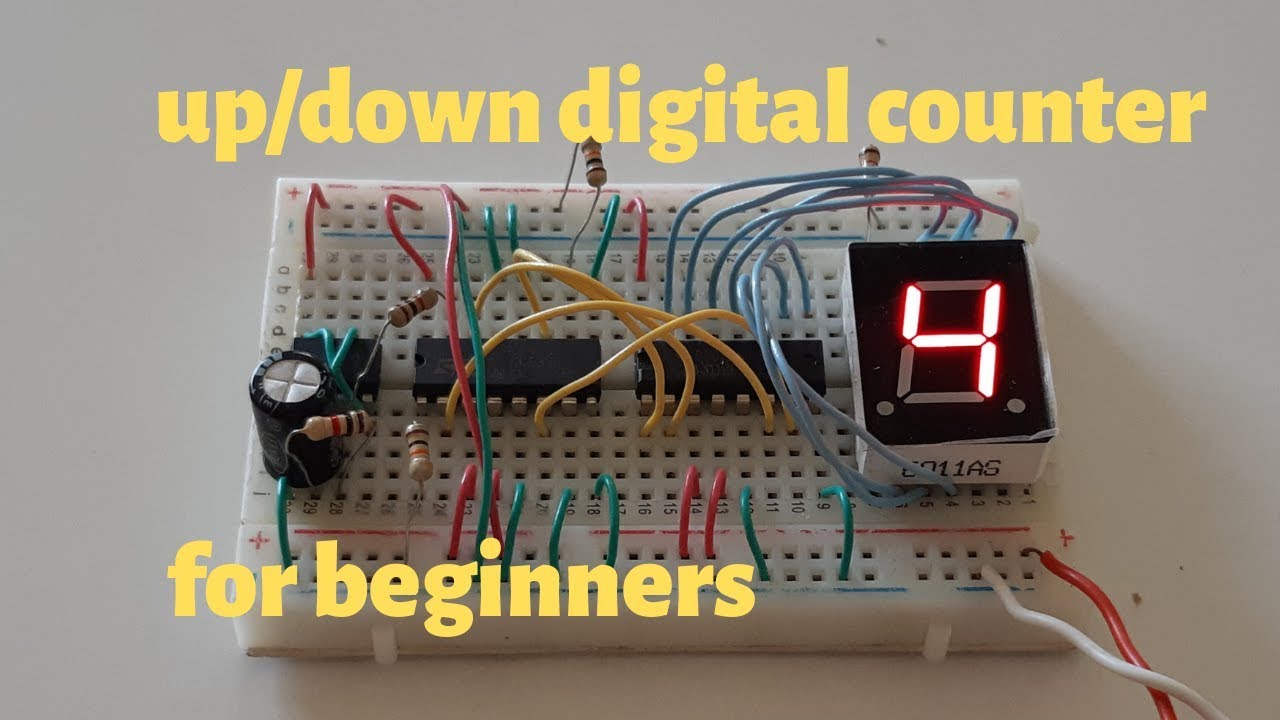 Up and down digital counter for beginners