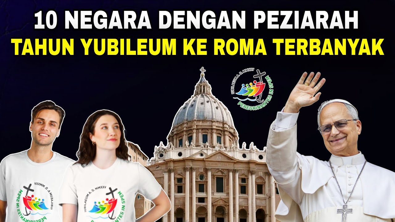 10 NEGARA PEZIARAH YUBILEUM ke ROMA TERBANYAK 2025‼️Adakah Indonesia? 