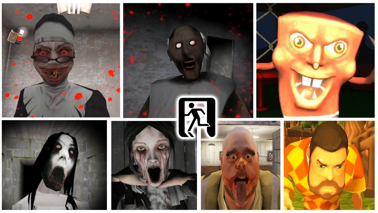 Escape Endings | Granny*Evil Nun*Headhorse*Slendrina*Mr.Meat*Evil Spongebob*Dark Riddle