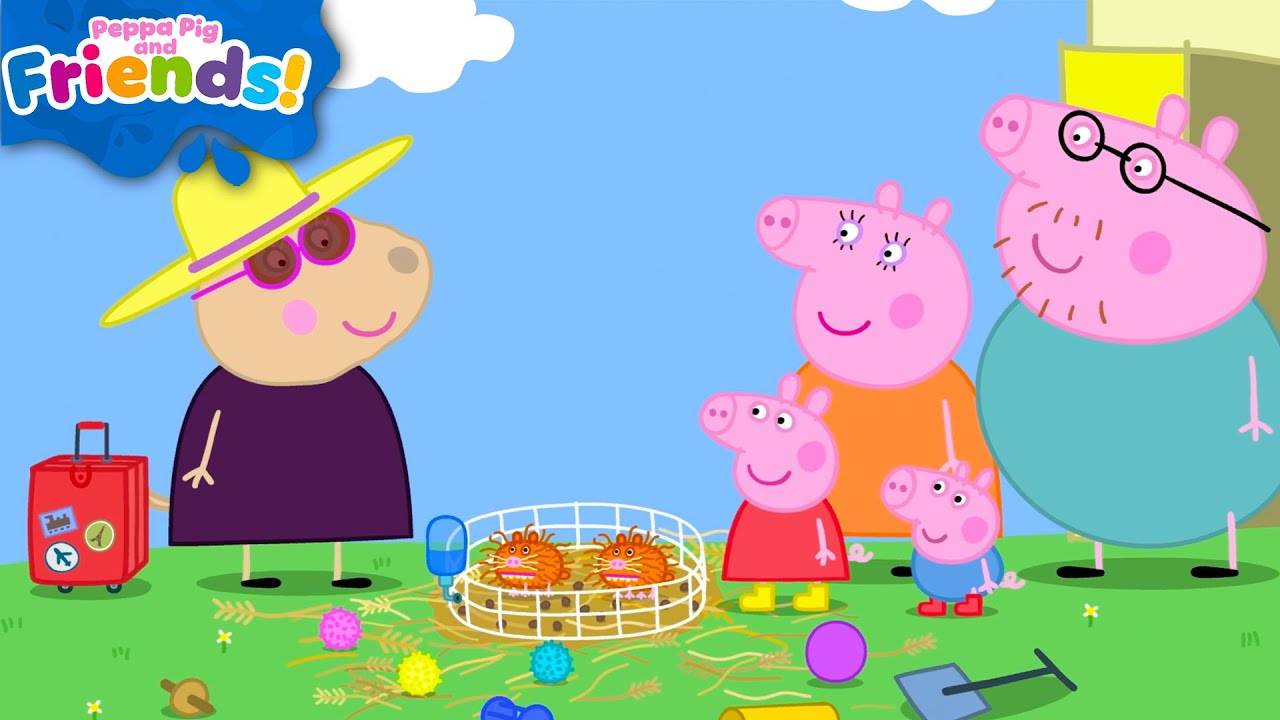 Peppa Pig Looks After Guinea Pigs 🐹 Babysitting Madame Gazelle’s Pets | Full Episodes | 1 Hour