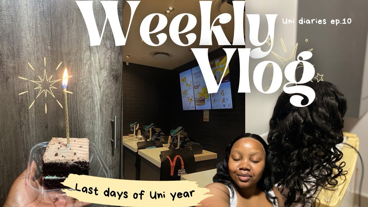 Uni diaries✨last few days of uni year| exam day+ celebrating wins+styling wig+day at home & more
