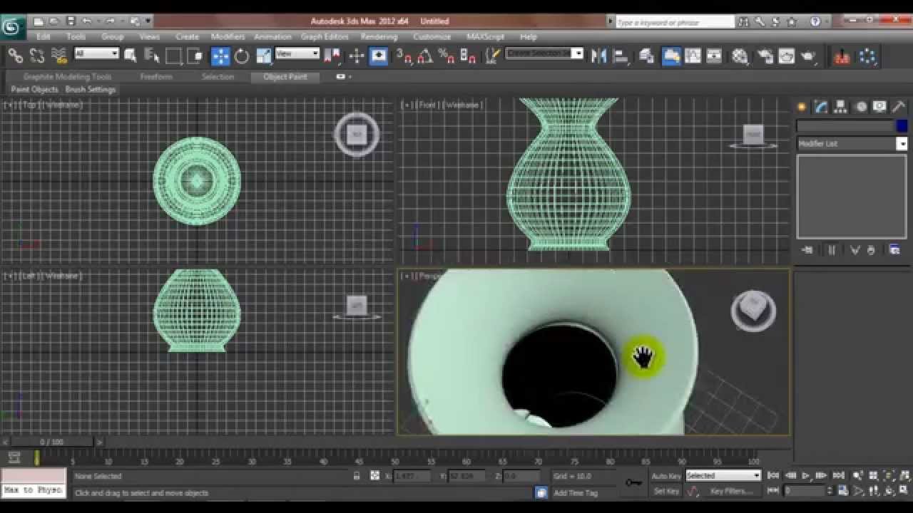 Modeling a simple vase with Spline in 3Ds Max - Sonate Le