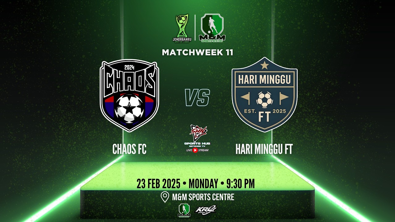 JOHOR BAHRU AMATEUR LEAGUE  | MW10 | CHAOS FC VS HARI MINGGU FT