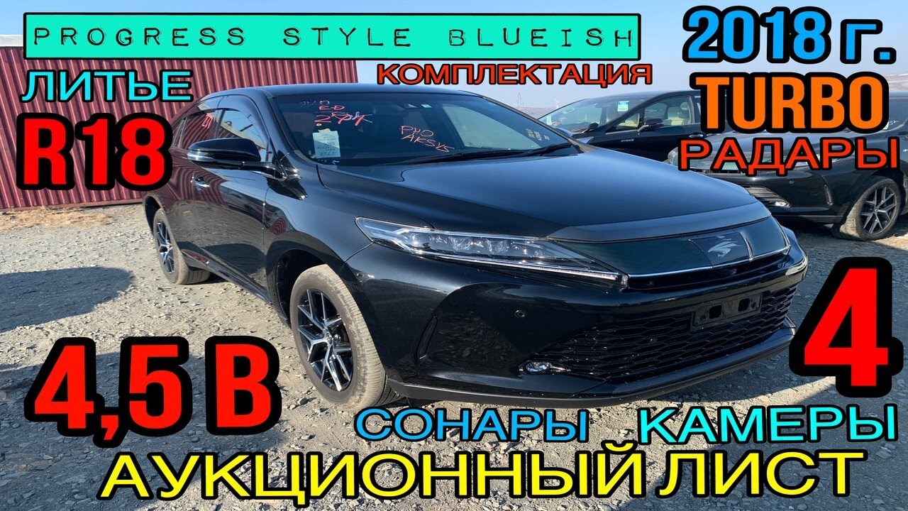 Toyota Harrier 2018 год, Рестайлинг, 2.0 Турбо 🚀, комплектация «Progress Style Blue» 4,5 балла🔥