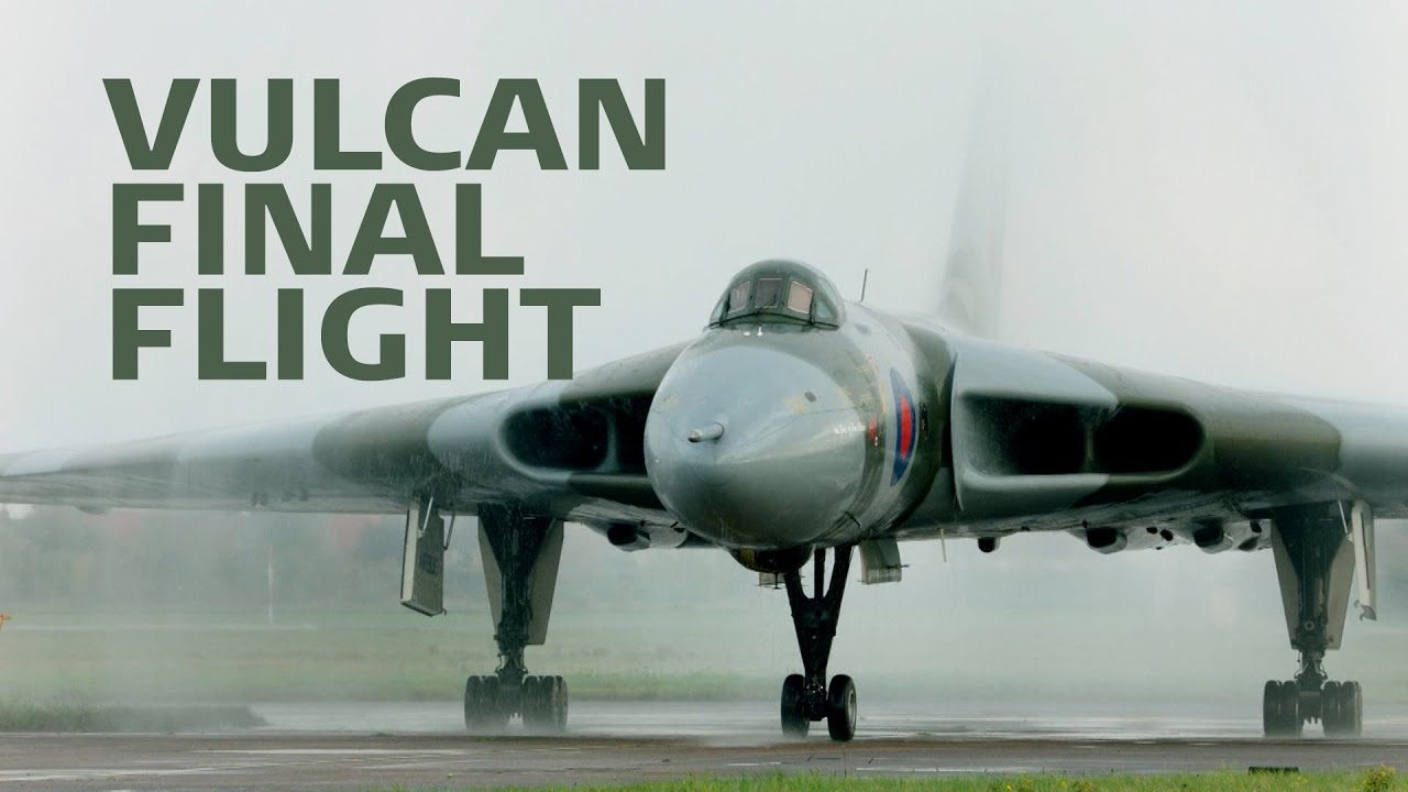 Final Landing of Vulcan XH558, excerpt from 'Farewell to Flight' programme