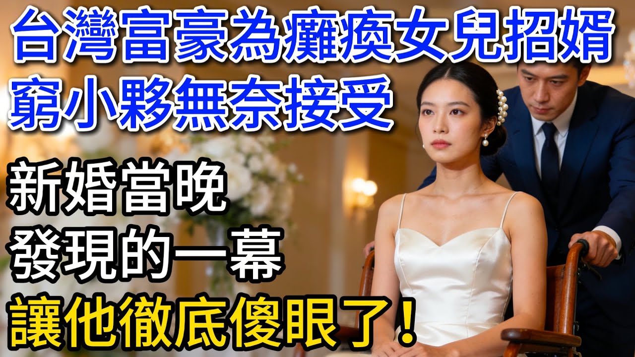 台灣富豪為癱瘓女兒招婿，窮小夥無奈接受，新婚當晚發現的一幕，讓他徹底傻眼了！