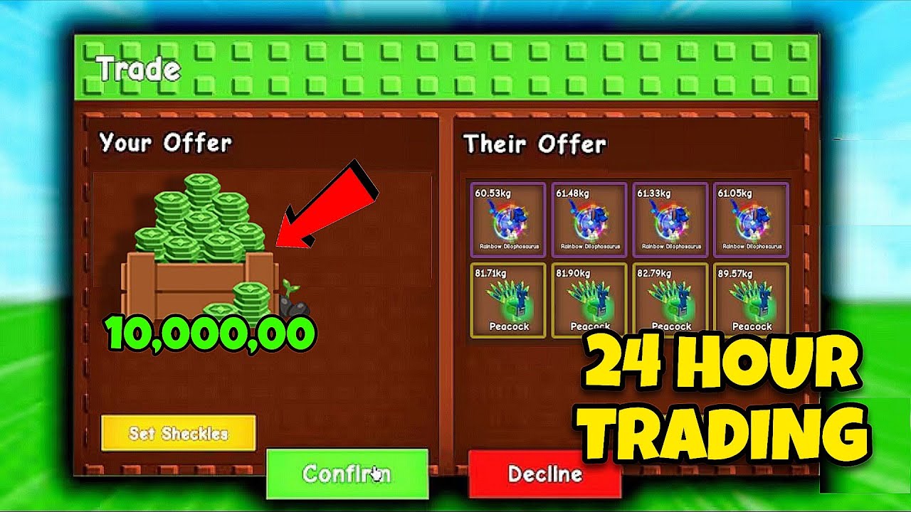 24 HOURS Trading Experiment 💰 | Biggest Profit EVER?! | Grow a Garden
