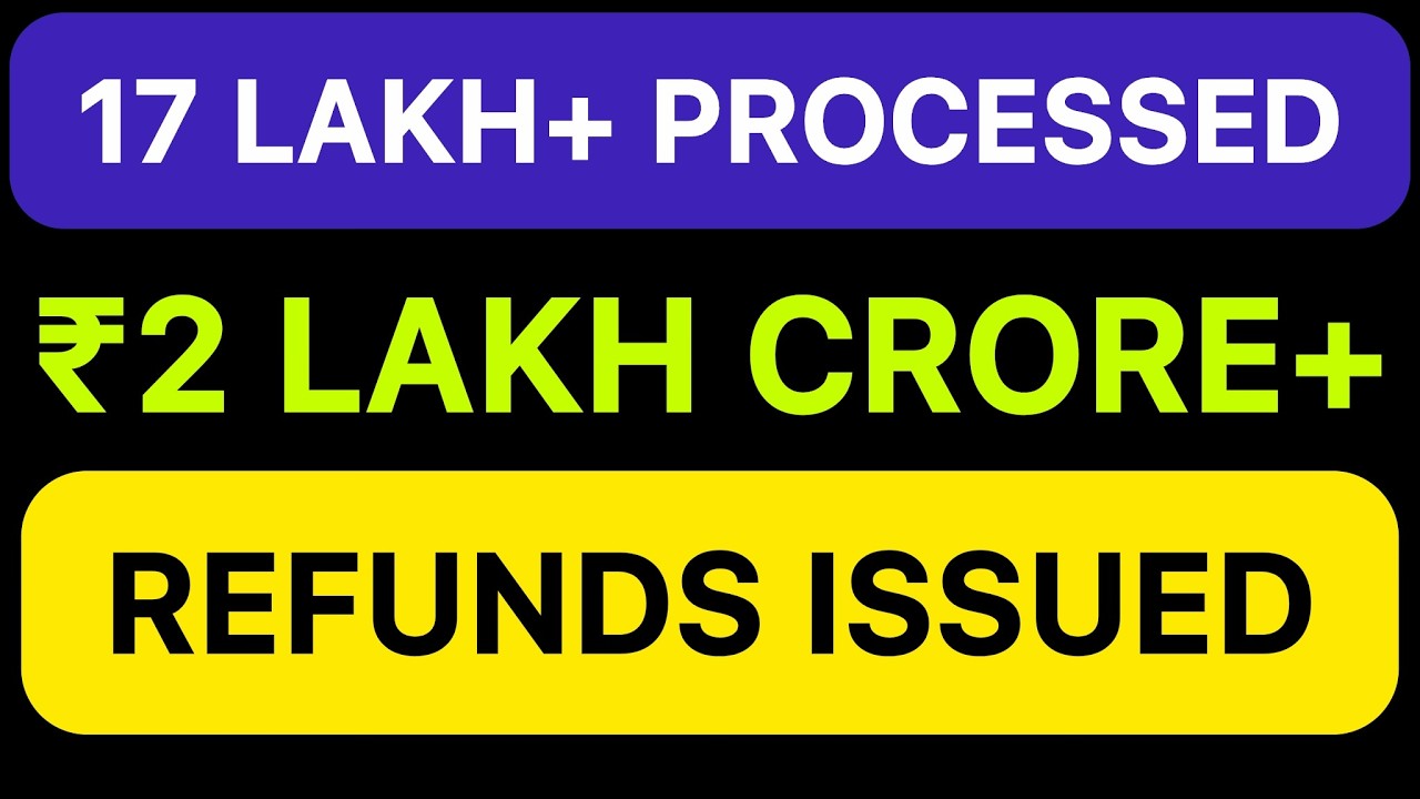 Massive ITR Processing | Huge Refunds Issued & Credited | Latest ITR Update