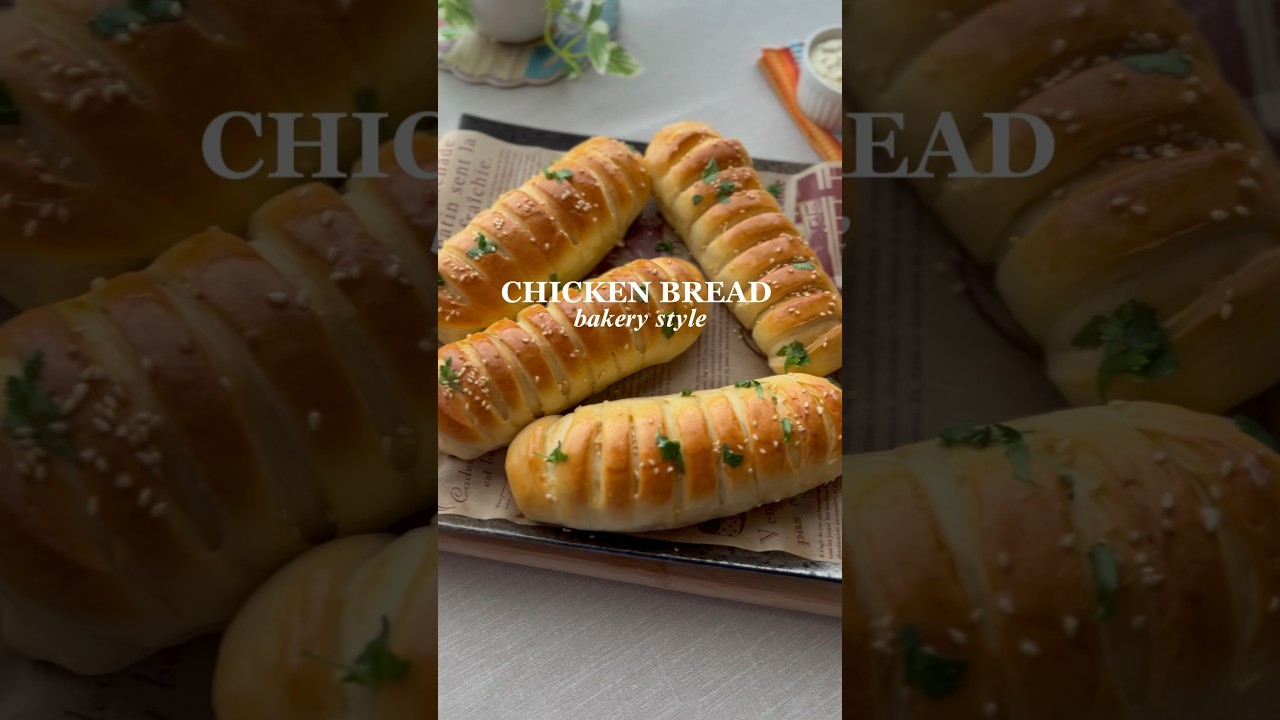 Chicken Bread Recipe🥖 (Bakery style Chicken Bread) soft & delicious😍 #chickenbread #food #chicken