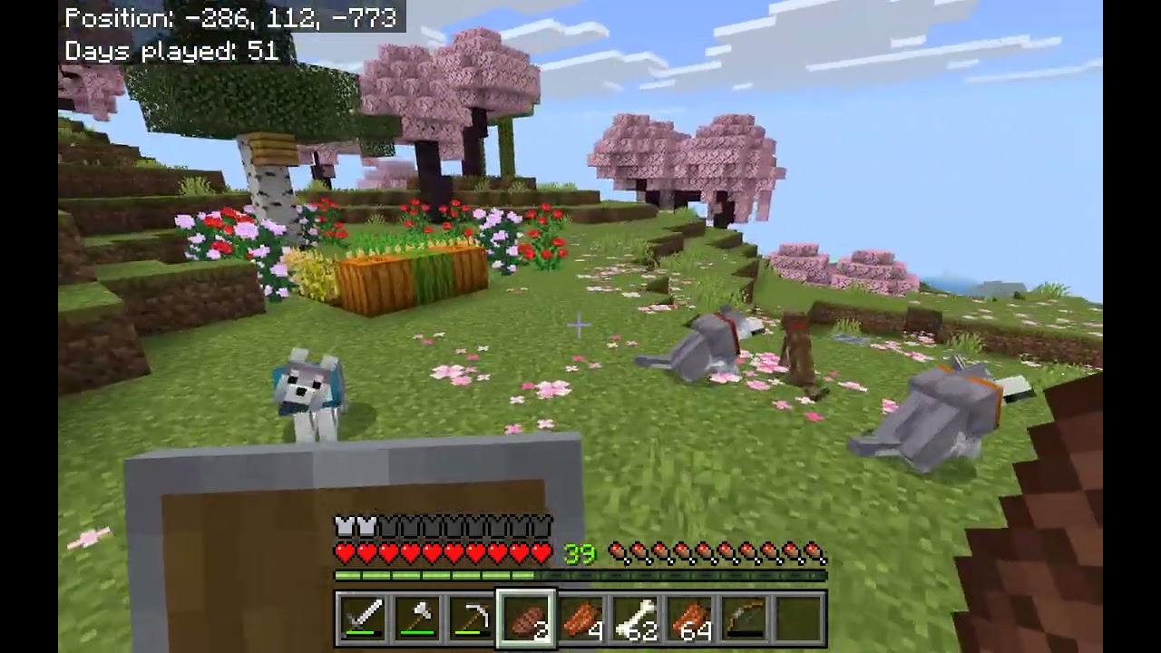 Trying to get all wolf variants in 100 in MINECRAFT! 