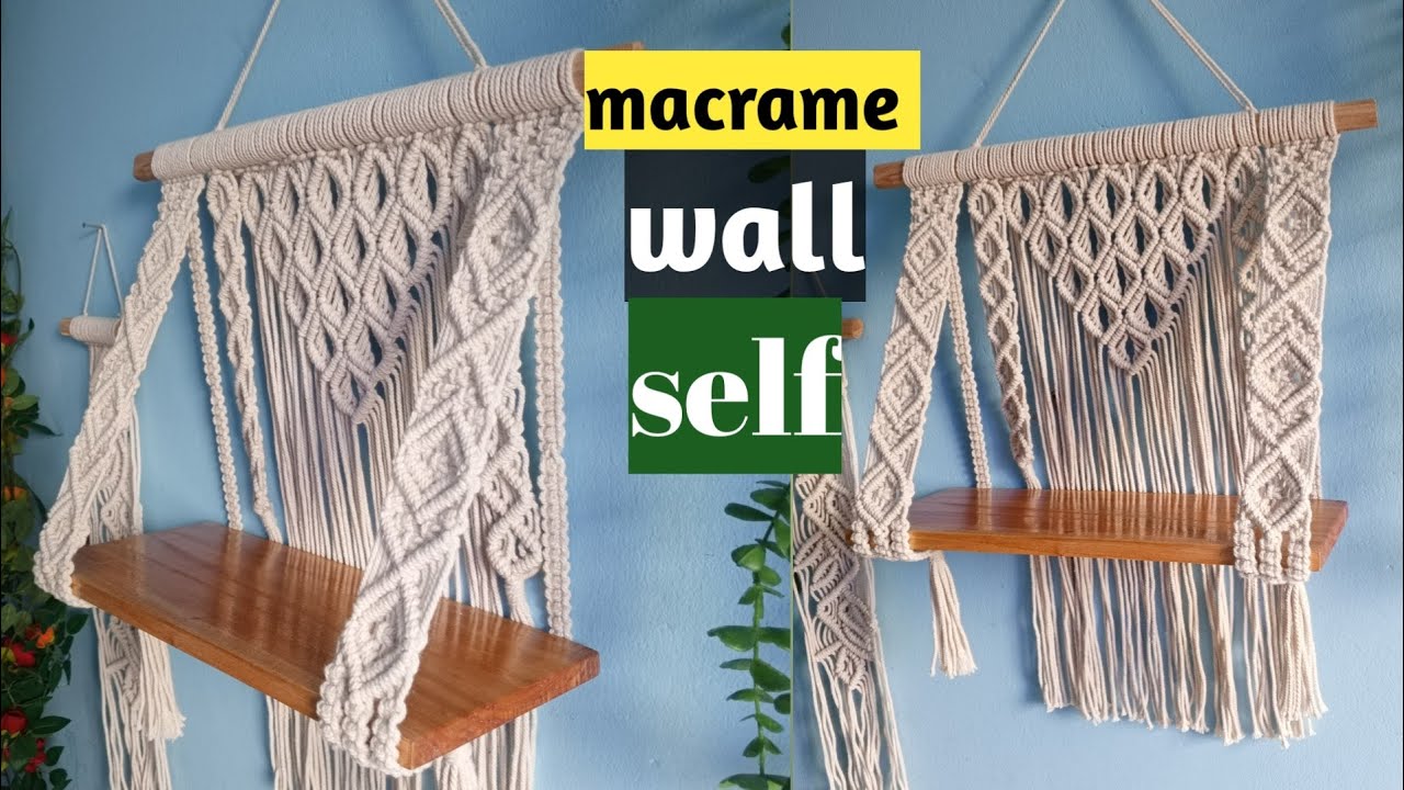 Macrame Shelf Tutorial | DIY Wall Hanging Shelf | Handmade Boho Decor