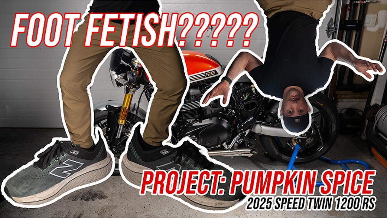 My Triumph RS Has a Foot Fetish! | New Footpegs and Heel Guards for Project:Pumpkin Spice!