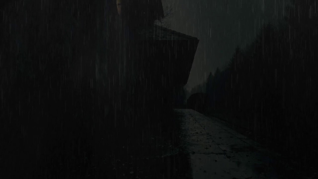 Relax Tonight with Strong Rain Sounds | 10H Black Screen