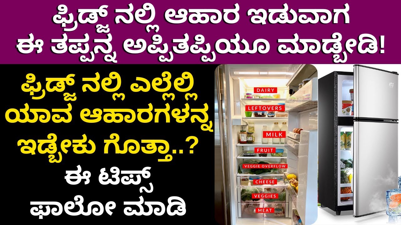 ಫ್ರಿಡ್ಜ್ ಗಬ್ಬುನಾತ ಬರೋದಕ್ಕೆ ನೀವೇ ಕಾರಣ - HOW TO ORGANIZE FRIDGE - AVOID THESE MISTAKE